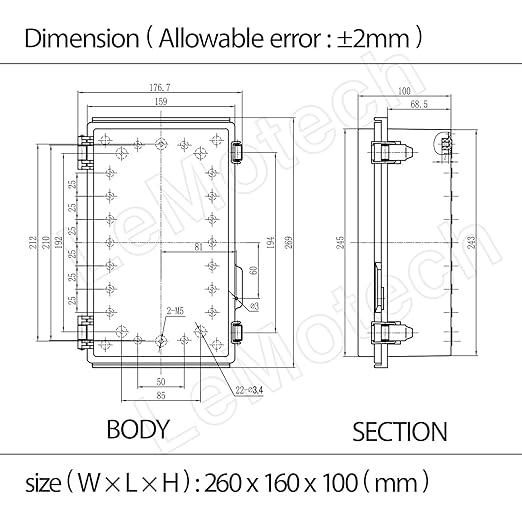 LeMotech Electrical Box, IP67 Waterproof Hinged Clear Cover Stainless Steel - Image 7