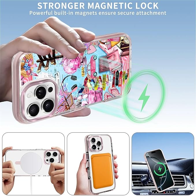 Case for iPhone 16 Pro Max, Cover Holiday Trip World Map Phone Case Design，for - Image 3
