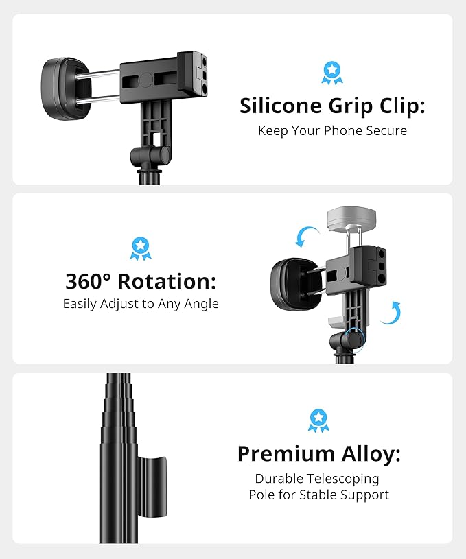 Fuloview 72'' Selfie Stick Tripod, Tripod - Image 5