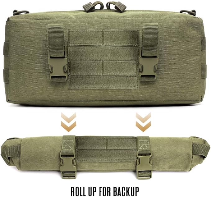 WYNEX Large Molle Pouch, Tactical Molle Bag Vertical Admin Pouch, Modular - Image 3