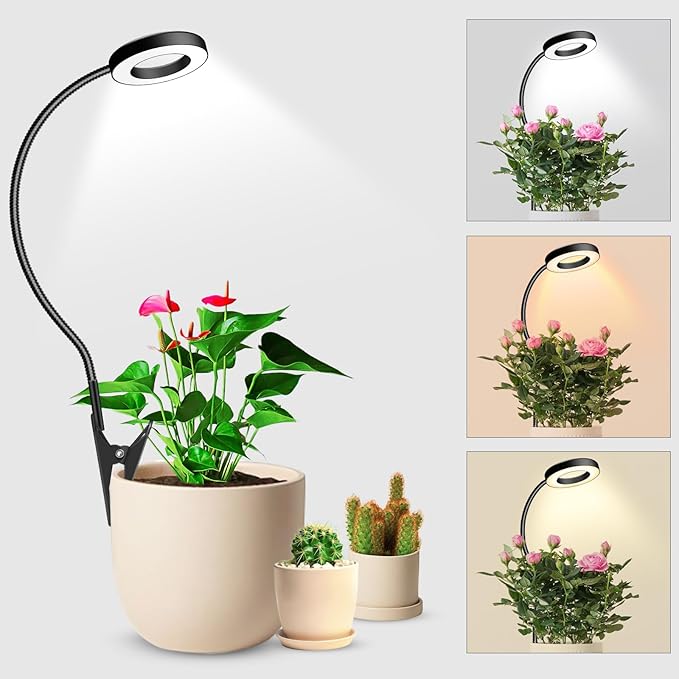 Wolezek 2 in 1 Grow Lights for Indoor Plants, 3 Colors Plant Lights for Indoor by WOLEZEKLED