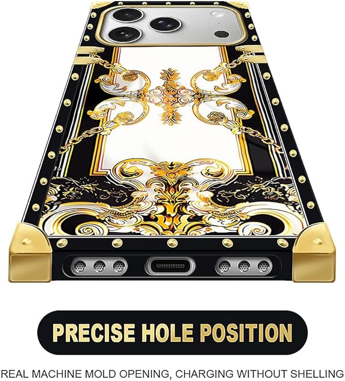 for iPhone 17 Pro Max Case Luxury Golden Decoration - Image 5