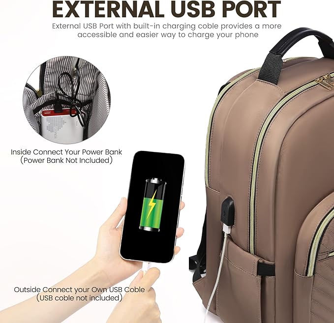 LOVEVOOK Laptop Backpack for Women 17.3 inch, Cute Womens Travel Backpack Purse - Image 5