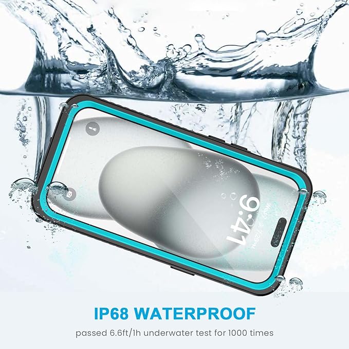 Lanhiem for iPhone 15 Plus Case, IP68 Waterproof Dustproof Shockproof Cases - Image 2