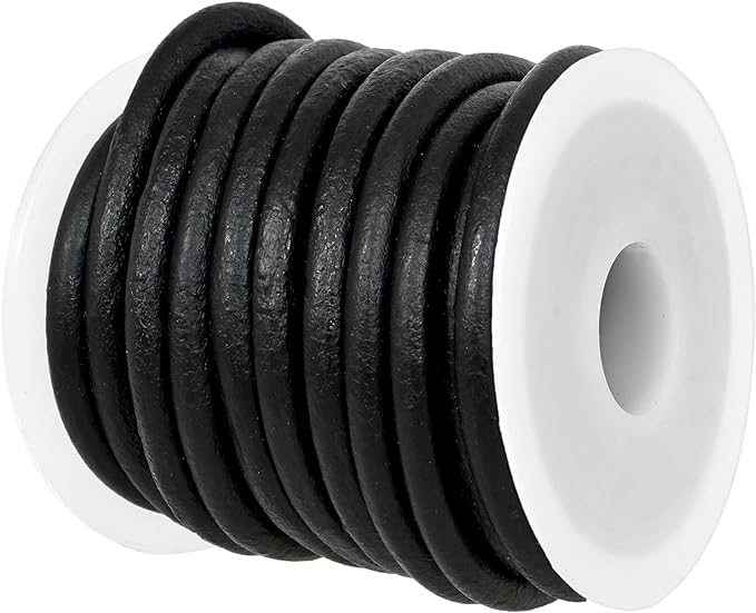 GENIQUE Real/Genuine Round Leather String Cord by GENIQUE