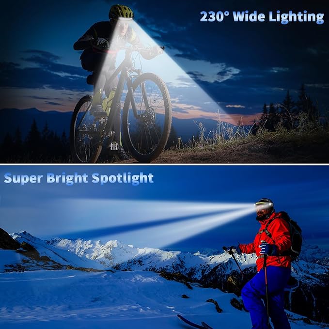 Headlamp Rechargeable 10Pack, 230° Wide Beam Head Lamp - Image 6