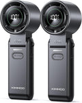 KIMMOO 2 Pack Black Portable Handheld Turbo Fan-100 Speeds, Powerful 20000 RPM by KIMMOO