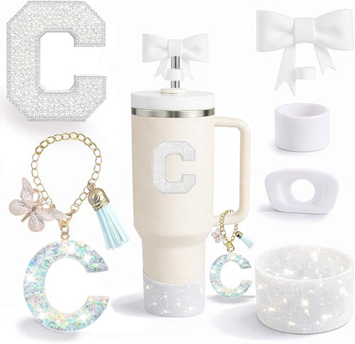 6PCS White Stanley Cup Accessories Set Fit by MOTEERLLU