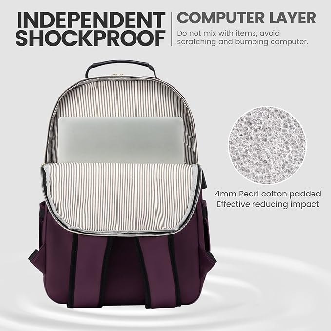 LOVEVOOK Laptop Backpack for Women 15.6 inch, Cute Womens Travel Backpack Purse - Image 3