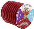 Mandala Crafts Round Genuine Burgundy Leather Cord by MandalaCrafts