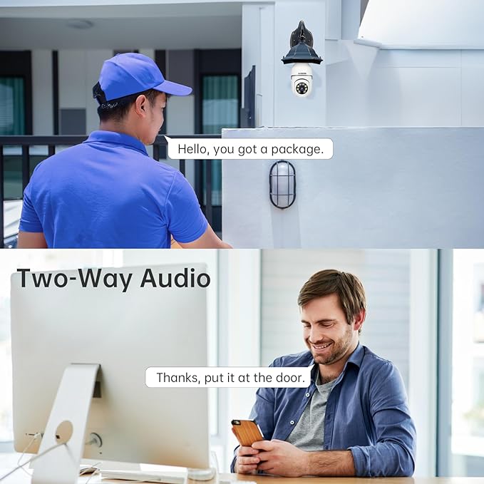 Light Bulb Security Camera -5G& 2.4GHz WiFi 2K Security Cameras Wireless - Image 4