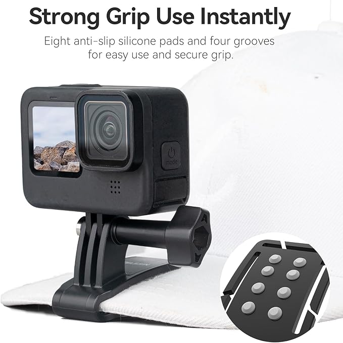 TELESIN Head Strap Mount with Cap Clip, Quick Release Head Belt Mount - Image 5