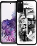 for Samsung Galaxy S20 Case, Lion Cross Jesus Christ Dove Pattern Graphic by FKBRCL4U