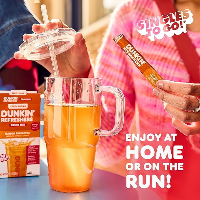 Dunkin’ Zero Sugar Refreshers Singles To Go! Powdered drink mix packets - Image 8