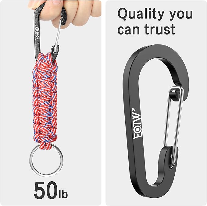 EOTW Paracord Keychain for Men Women Paracord Carabiner Backpack Keychain - Image 7