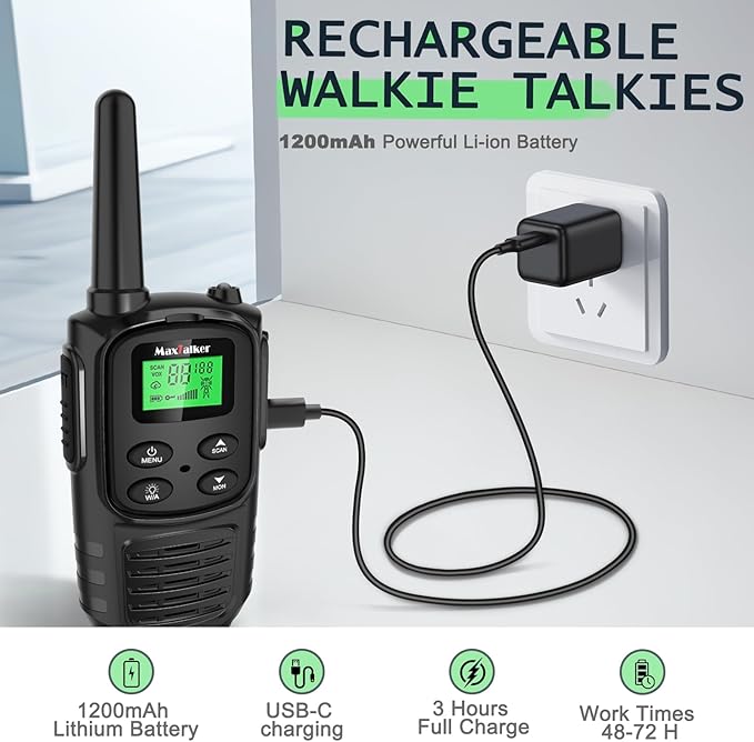 MaxTalker Walkie Talkies Long Range - Image 3