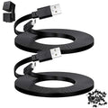 2-Pack 30 ft Cable for WYZE Cam Pan V3 Outdoor Camera, Micro USB 90 Degree by YEAOI