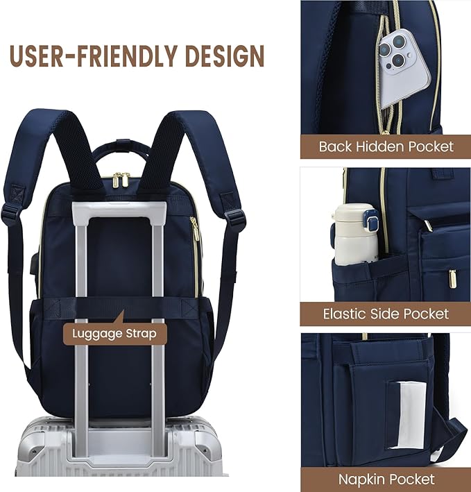 LOVEVOOK Laptop Backpack for Women 15.6 Inch Laptop Bag - Image 3