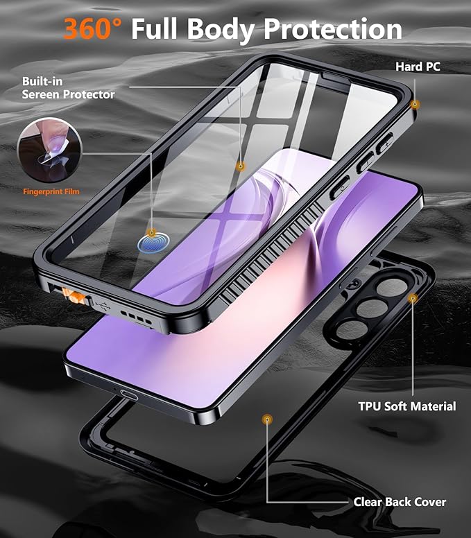 Temdan Designed for Samsung Galaxy S26 Case Waterproof, Built-in Lens & Screen - Image 4