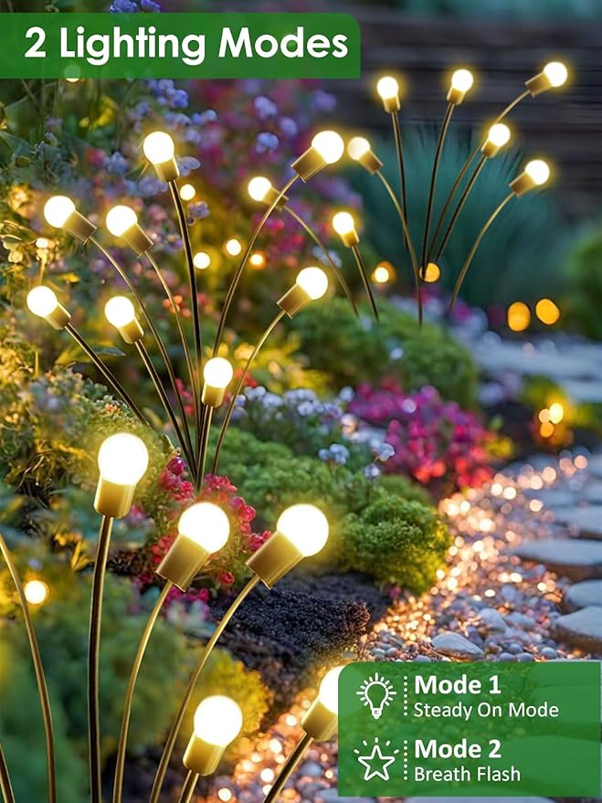 2026 Upgraded Solar Lights Outdoor, 6 Pack Solar Garden Lights - Image 3