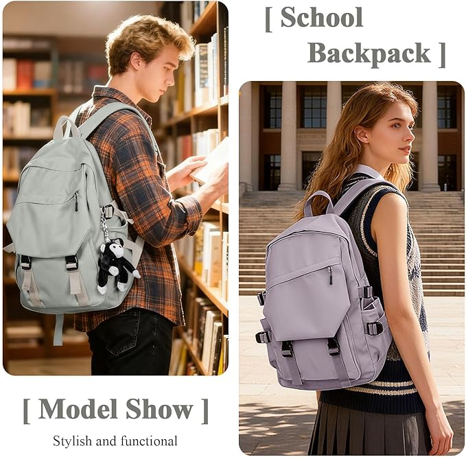 coowoz Lightweight School Backpack College Laptop Backpack - Image 2