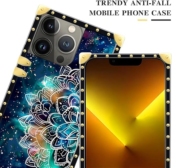 Compatible with iPhone 13 Pro Max Case, Starry Sky Colourful Mandala Luxury - Image 4