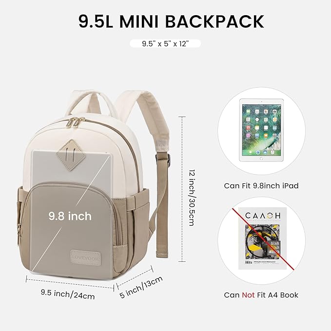 LOVEVOOK Mini Backpack for Women Light Weight Small Waterproof Backpack Purses - Image 5