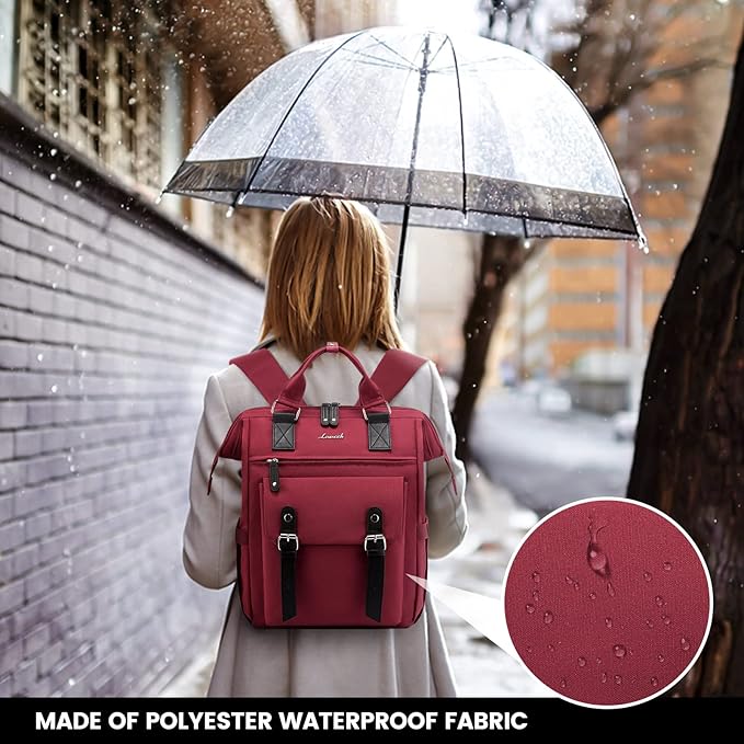 LOVEVOOK Laptop Backpack for Women Work Travel Backpack Teacher Commuter - Image 5