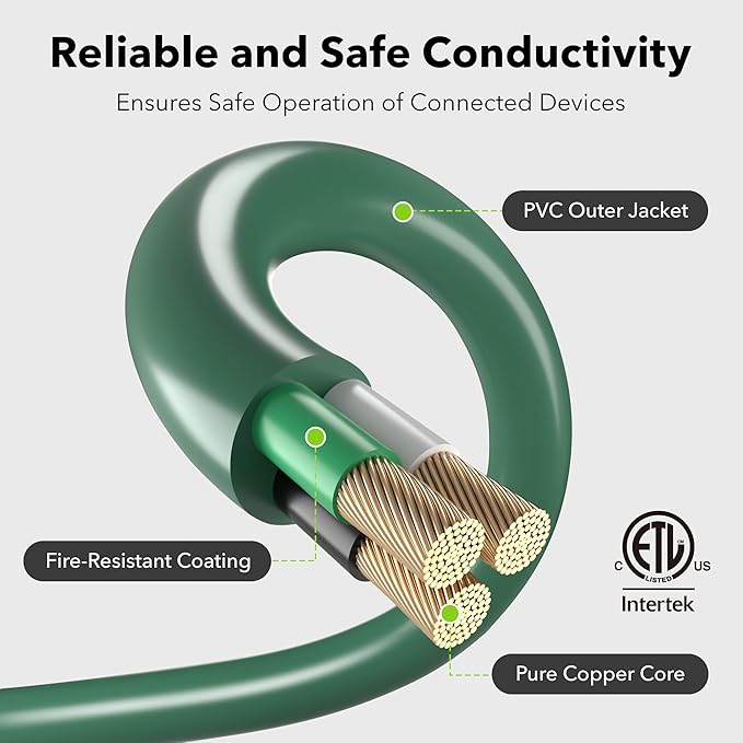 BN-LINK 2-Pack 15Ft Outdoor Extension Cord - Image 3