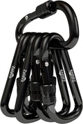 6PCS Carabiner Keychain, 2 inch Aluminum D-Clip Caribeener by Zalava