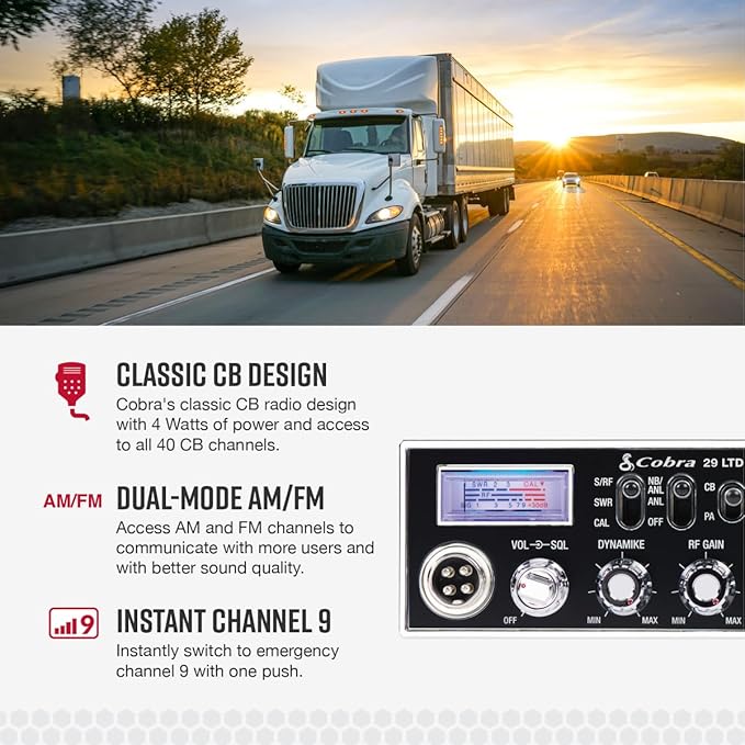Cobra 29 LTD Chrome AM/FM Professional CB Radio - Image 3