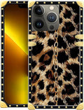 Compatible with iPhone 13 Pro Max Case, Seamless Gold Chain Leopard Luxury by Unknown