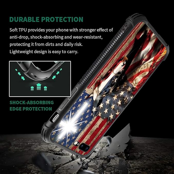 Case for iPhone 7 Plus/8 Plus, Soft Silicone Hard Acrylic for Shock Protection - Image 2
