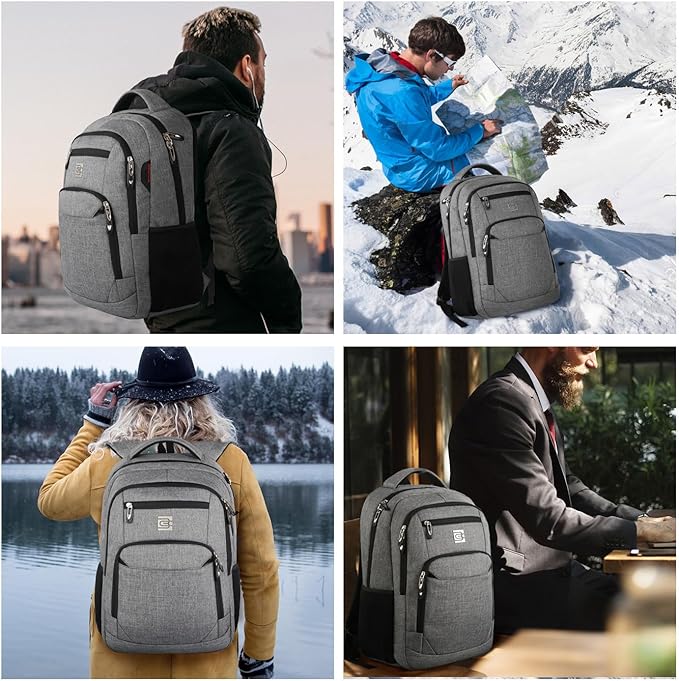 Volher Laptop Backpack, Business Travel Anti Theft Slim Durable Laptops Backpack - Image 7