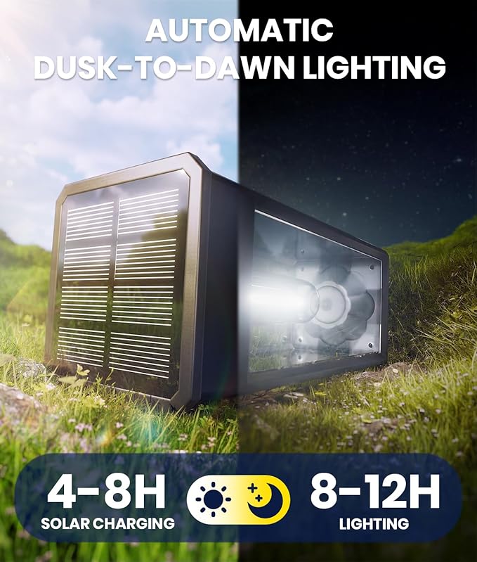NEWMESSI Solar Pathway Lights for Outside, 4 Pack Garden Light Outdoor - Image 3