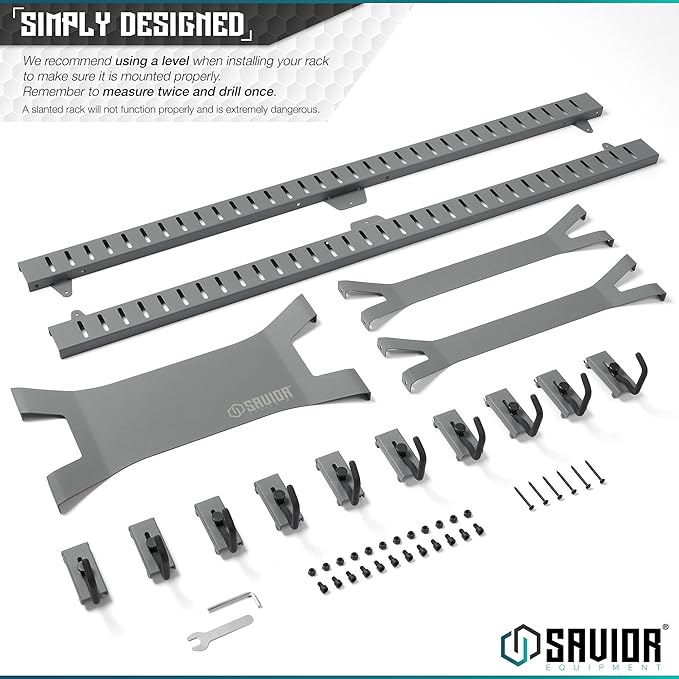 Savior Equipment Horizontal Steel Wall Mount Firearm Rifle Display Rack - Image 6