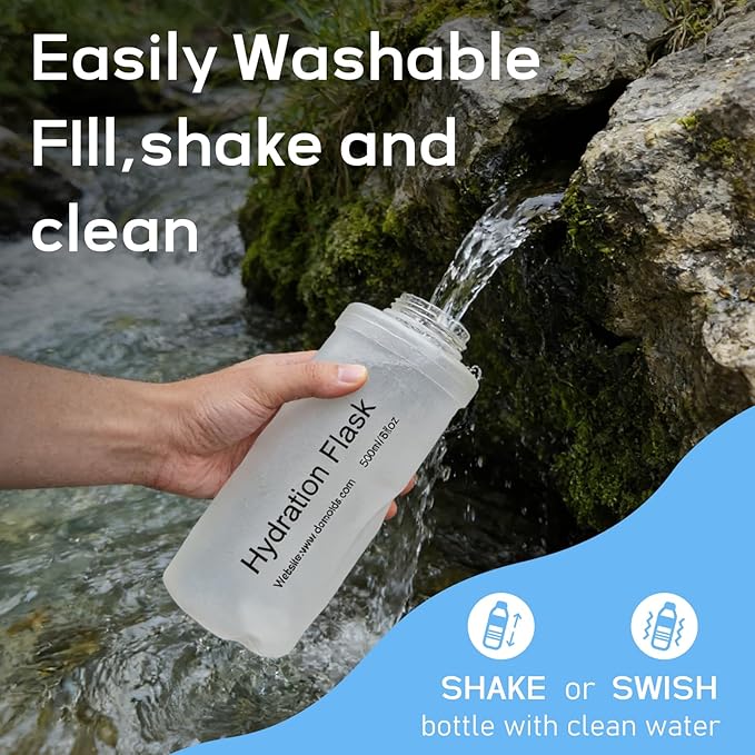 500ml Soft Flask Water Bottle, Collapsible Water Bottle - Image 4