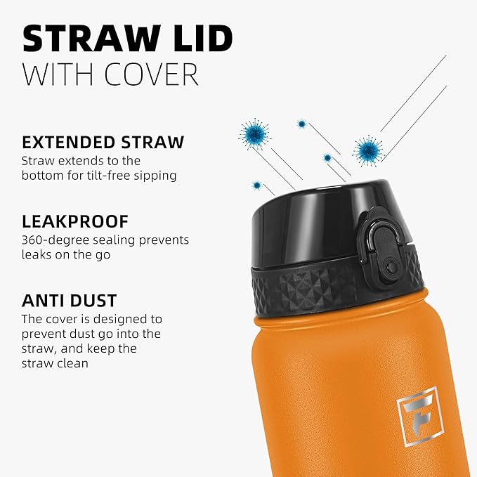 Fanhaw 32 oz Insulated Stainless Steel Water Bottle - Image 4