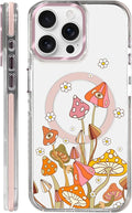 Case for iPhone 13 Pro Max, Retro Mushroom Sunflower Phone Case Design，for by Toulas