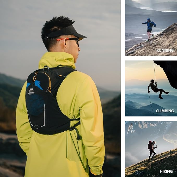 AONIJIE Running Hydration Vest for Men & Women, 8L Hydration Backpack, - Image 7