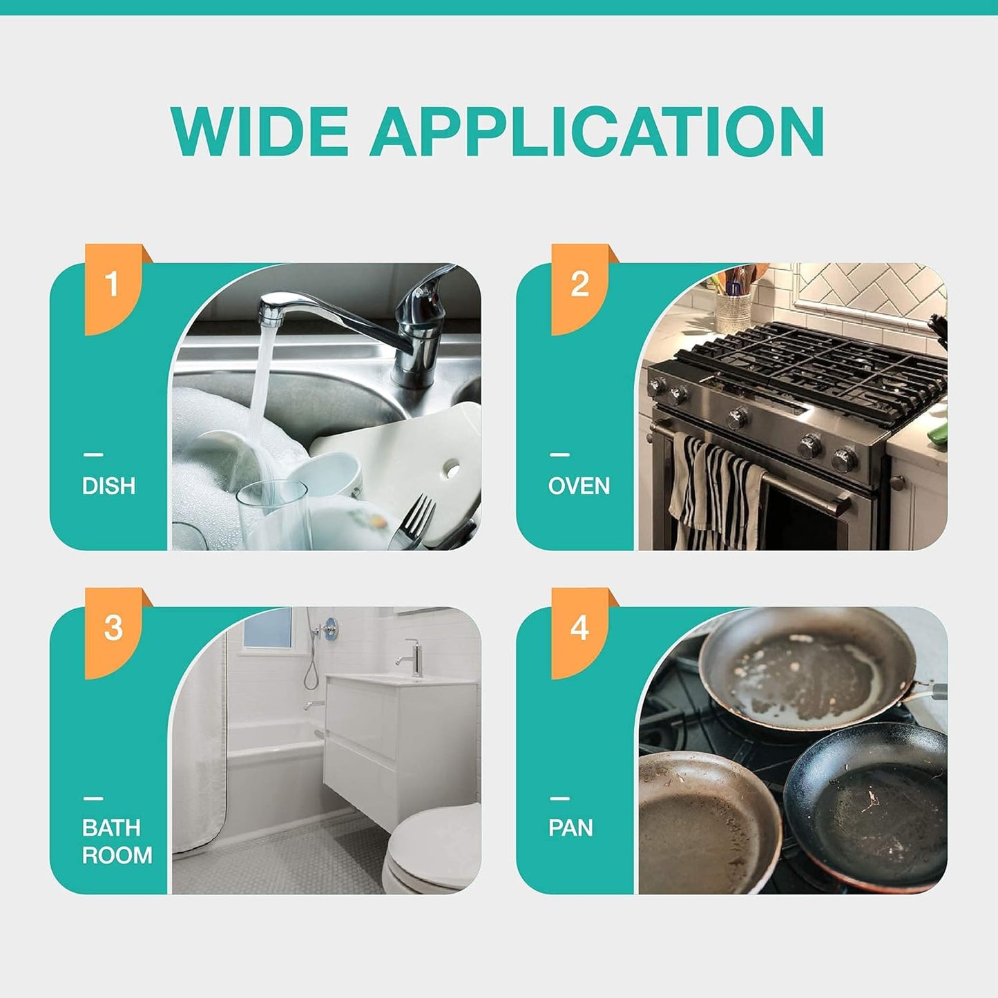 Non Scratch Dishwand Refill with Handle, 6 Heavy Duty Dish Wand Refills, Replacement Sponge Heads Set, Soap Control Dispenser Scrubbers, Dishwashing Scrub Dispensing Brush, Dishwasher Cleaning Tool