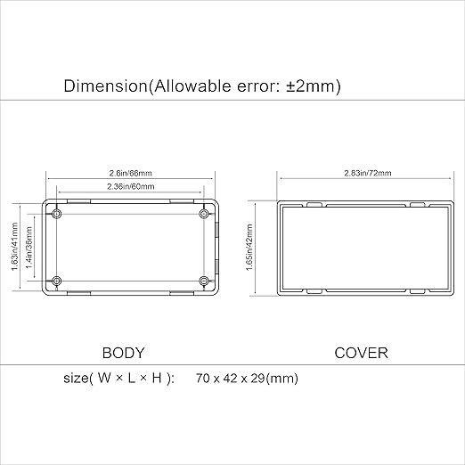 LeMotech Project Box 10 Pieces ABS Plastic Electrical Project Case Small - Image 7
