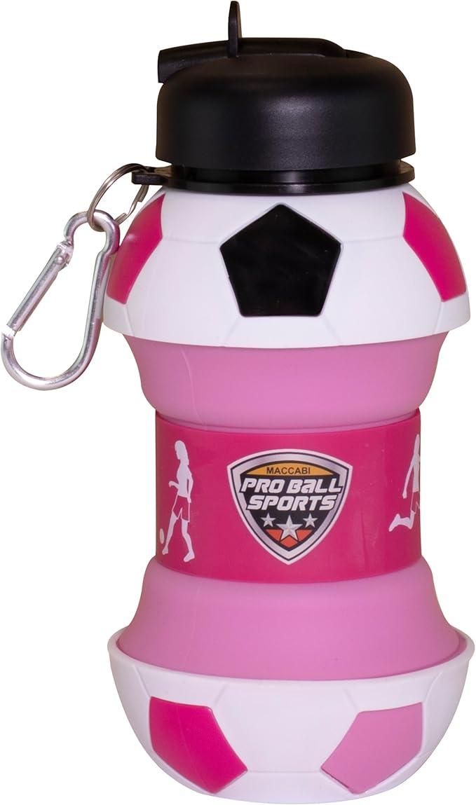 Maccabi Art Clip-On Collapsible BPA-Free Silicone Soccer Ball Water Bottle - Image 8