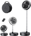 Gaiatop Portable Pedestal Fan 16000mAh Battery, Foldable Oscillating Standing by GAIATOP