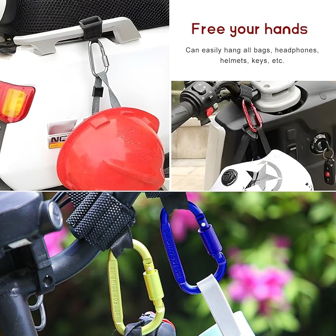 2 PCS UTV Hook for Hanging Headsets, Aluminum Alloy Stroller Carabiner Clips - Image 6