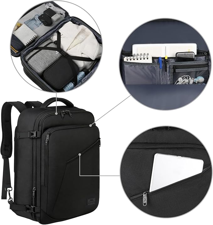 MATEIN Mens Travel Backpack, 27L Lightweight Carry on Backpack - Image 7