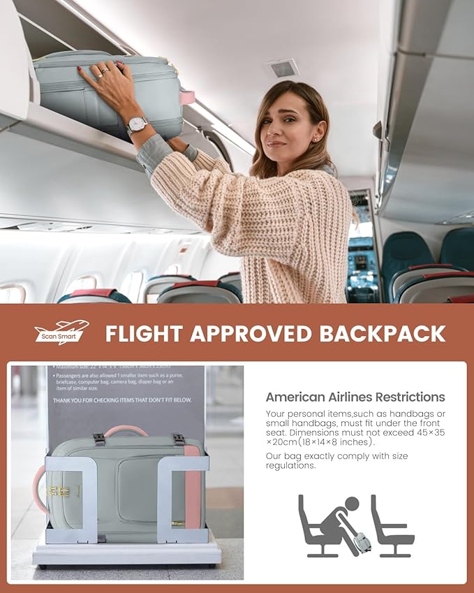 LOVEVOOK 40L Travel Backpack for Women Flight Approved, Carry on Backpack for - Image 8
