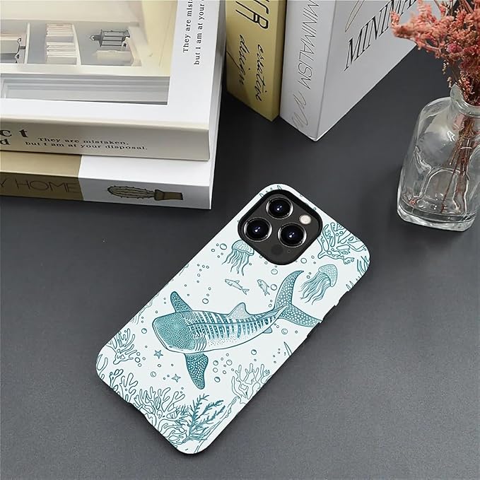 for iPhone 14 Pro Max Case, HH2 Ocean Whale Shark Hybrid 2 Layer Hard Shell - Image 5