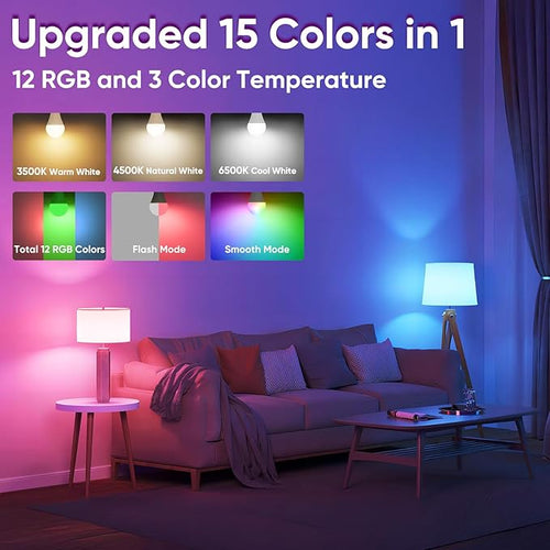 2-Pack A19 Rechargeable Light Bulbs - Image 2
