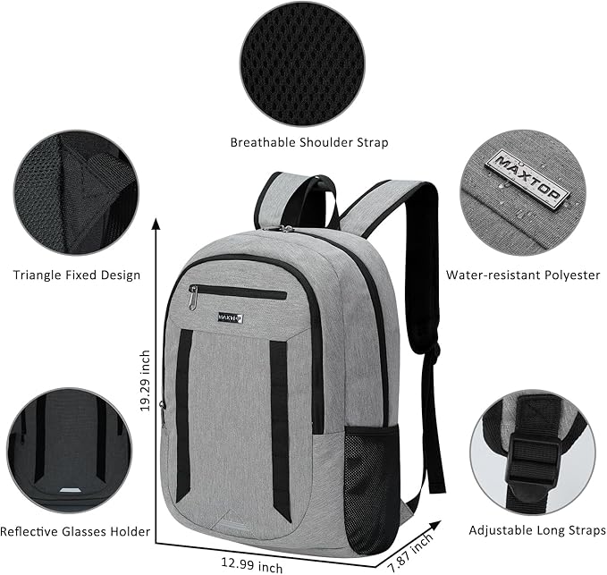 MAXTOP Travel Laptop Backpack Business Anti-theft Backpacks Water Resistant - Image 3